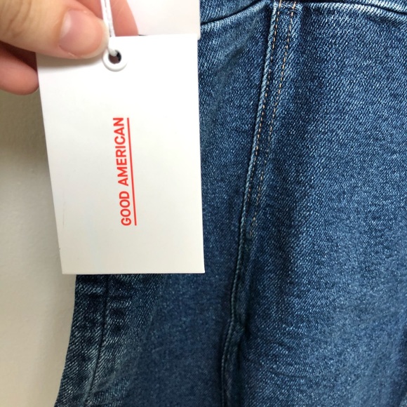 Good American The Snap To It mini Jean Dress - Picture 15 of 16